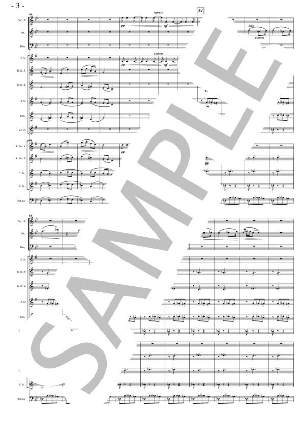 アンダンテ・カンタービレ 吹奏楽木管フル編成アレンジ (ピョートル・イリイチ・チャイコフスキー) / 吹奏楽パート 初〜中級 - サンプル譜面 3/5