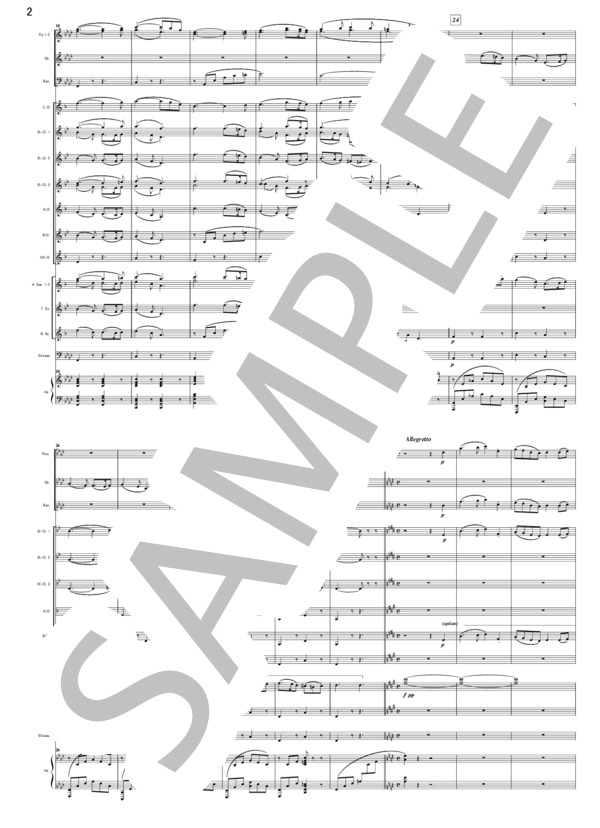 グリーンスリーブスによる幻想曲 吹奏楽木管フル編成アレンジ (WILLIAMS・VAUGHAN) / 吹奏楽パート 初〜中級 - サンプル譜面 2/5