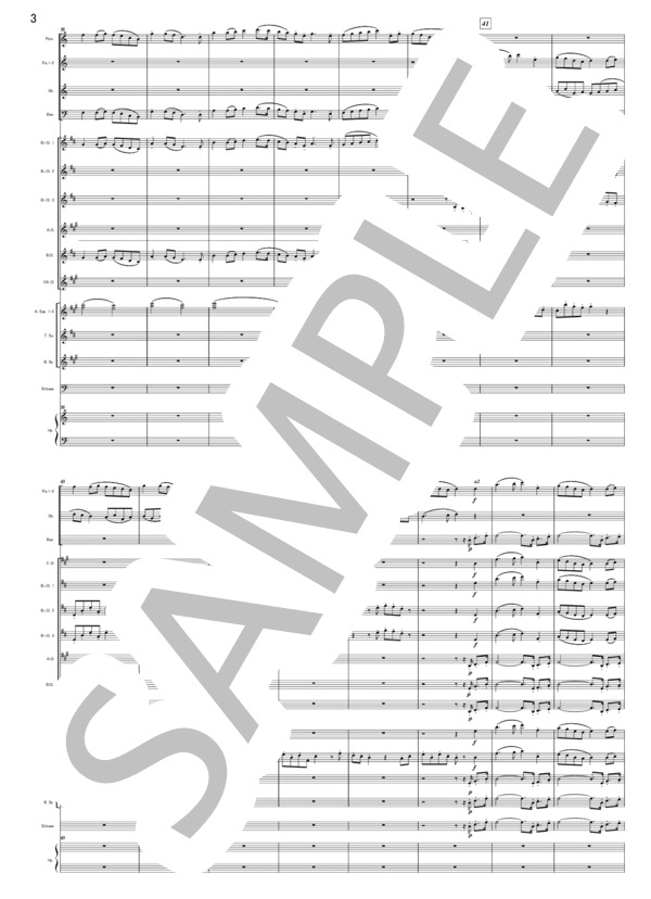 グリーンスリーブスによる幻想曲 吹奏楽木管フル編成アレンジ (WILLIAMS・VAUGHAN) / 吹奏楽パート 初〜中級 - サンプル譜面 3/5