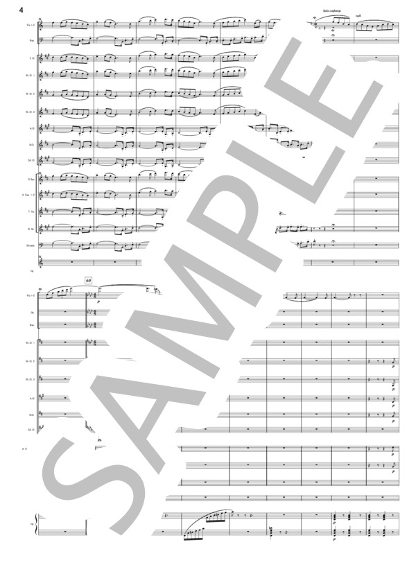 グリーンスリーブスによる幻想曲 吹奏楽木管フル編成アレンジ (WILLIAMS・VAUGHAN) / 吹奏楽パート 初〜中級 - サンプル譜面 4/5