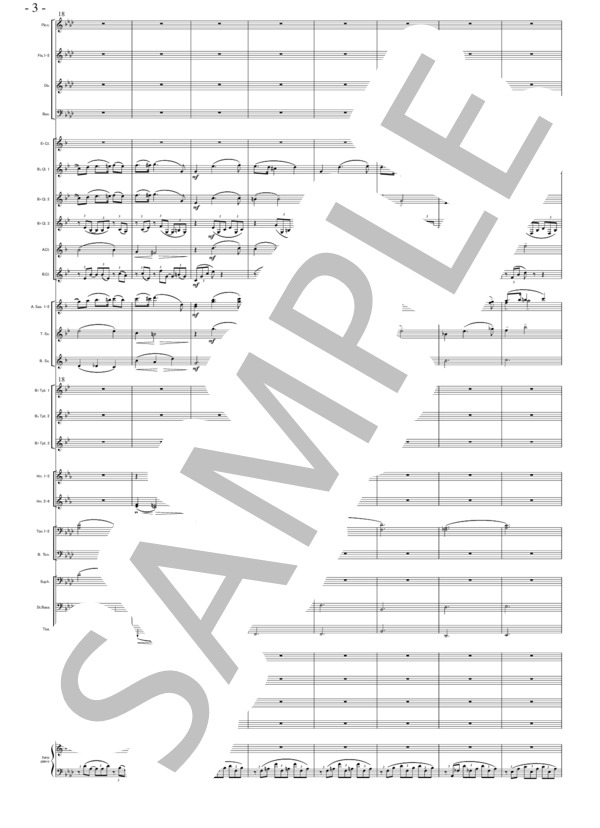 バレエ組曲「タラス・ブリーバより グランドアダージョ(R.グリエール) 吹奏楽大編成アレンジ (レインゴリト・グリエール) / 吹奏楽パート 中〜上級 - サンプル譜面 3/5