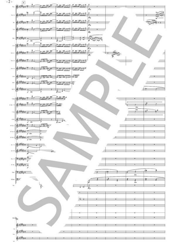 バレエ音楽「ヨゼフ伝説」より 奴隷の踊り、終曲(R.シュトラウス) 吹奏楽大編成アレンジ (リヒャルト・シュトラウス) / 吹奏楽パート 中〜上級 - サンプル譜面 2/5