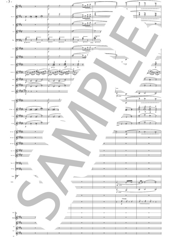 バレエ音楽「ヨゼフ伝説」より 奴隷の踊り、終曲(R.シュトラウス) 吹奏楽大編成アレンジ (リヒャルト・シュトラウス) / 吹奏楽パート 中〜上級 - サンプル譜面 3/5