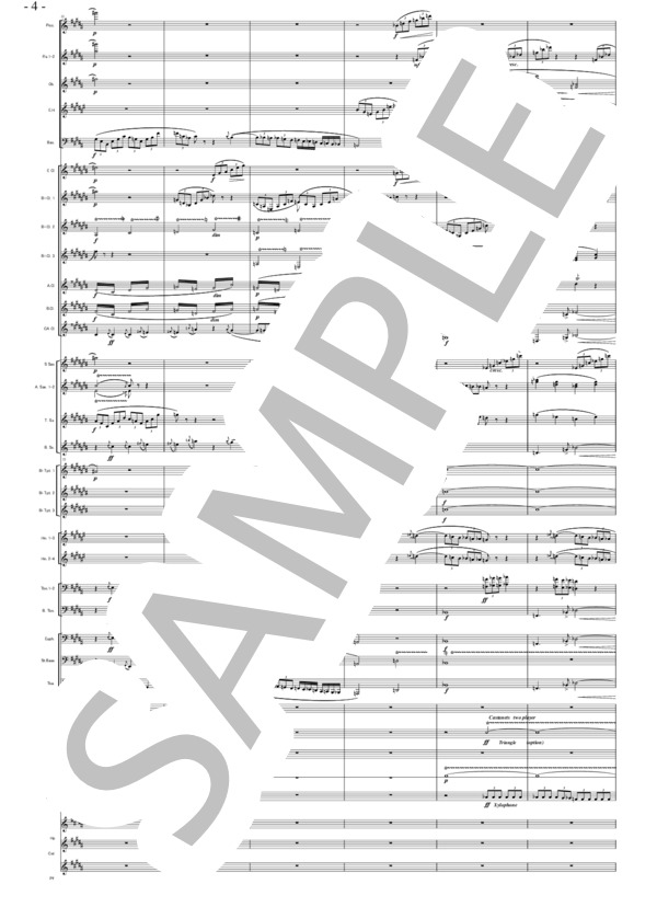 バレエ音楽「ヨゼフ伝説」より 奴隷の踊り、終曲(R.シュトラウス) 吹奏楽大編成アレンジ (リヒャルト・シュトラウス) / 吹奏楽パート 中〜上級 - サンプル譜面 4/5