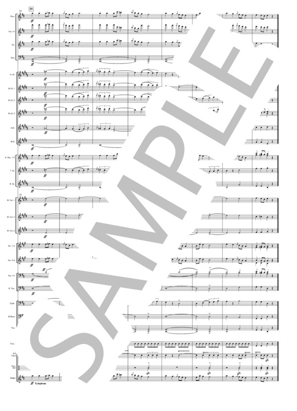 Raymonda, Op. 57 (Complete Ballet)”Garcons arabes” (Glazunov Alexander K.) / 吹奏楽パート 中〜上級 - サンプル譜面 5/5