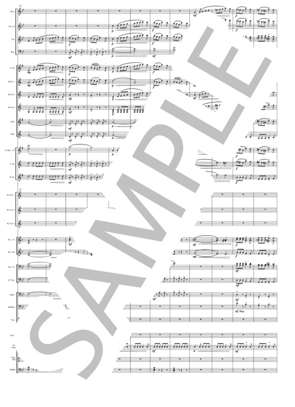 Raymonda, Op. 57 (Complete Ballet)”Entree des Sarrazins” (Glazunov Alexander K.) / 吹奏楽パート 中〜上級 - サンプル譜面 2/5