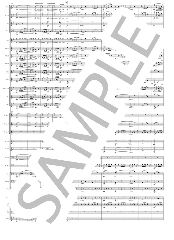 Raymonda, Op. 57 (Complete Ballet)”Entree des Sarrazins” (Glazunov Alexander K.) / 吹奏楽パート 中〜上級 - サンプル譜面 3/5