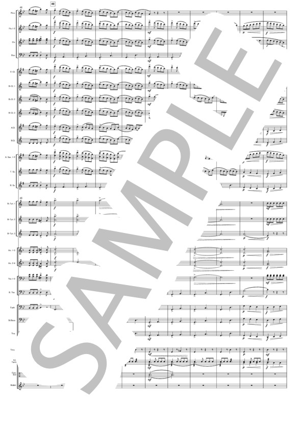 Raymonda, Op. 57 (Complete Ballet)”Entree des Sarrazins” (Glazunov Alexander K.) / 吹奏楽パート 中〜上級 - サンプル譜面 5/5
