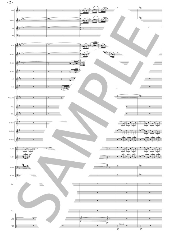 祝典序曲(R,グリエール) 吹奏楽大編成アレンジ (レインゴリト・グリエール) / 吹奏楽パート 中〜上級 - サンプル譜面 2/5