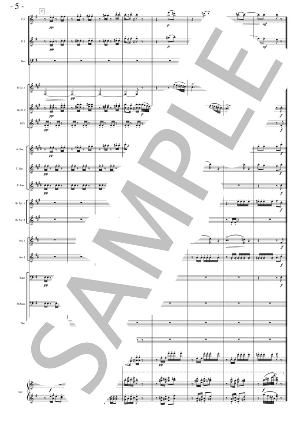 バレエ音楽「くるみ割り人形」より  金平糖の踊り（小編成） (ピョートル・イリイチ・チャイコフスキー) / 吹奏楽パート 初〜中級 - サンプル譜面 5/5