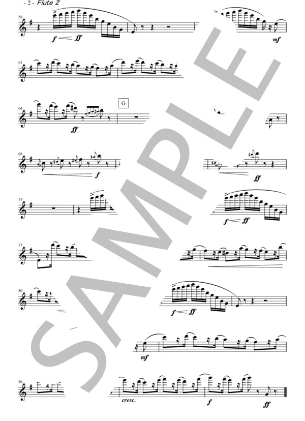 バレエ音楽「くるみ割り人形」より  行進曲（小編成） (ピョートル・イリイチ・チャイコフスキー) / 吹奏楽パート 初〜中級 - サンプル譜面 4/5