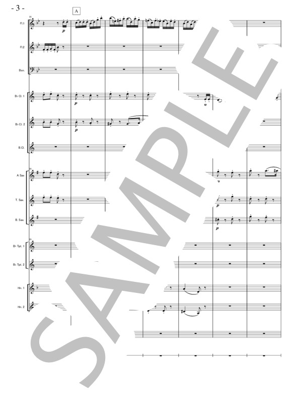 バレエ音楽「くるみ割り人形」より  小序曲（小編成） (ピョートル・イリイチ・チャイコフスキー) / 吹奏楽パート 初〜中級 - サンプル譜面 3/5