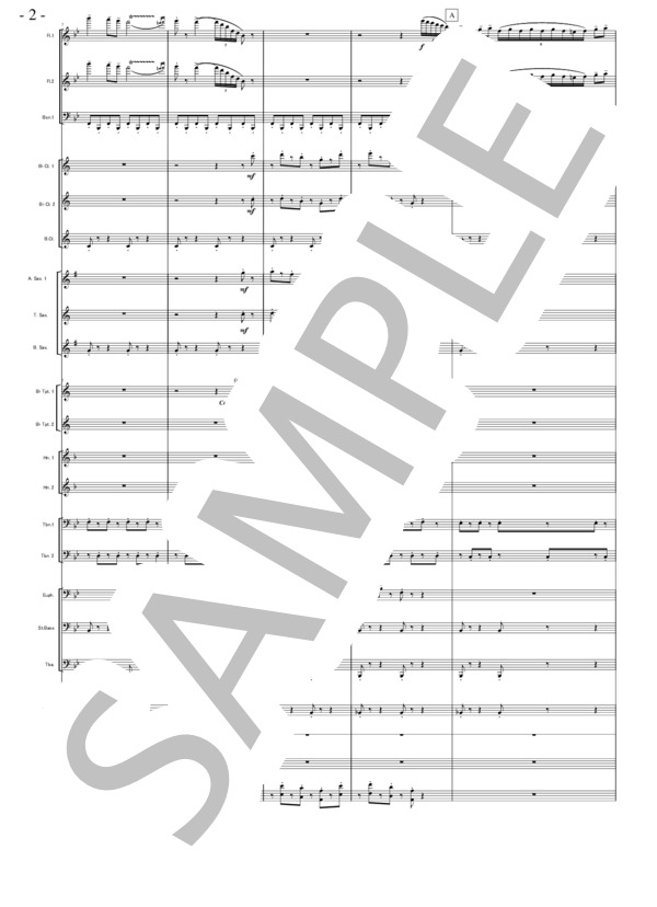 バレエ音楽「くるみ割り人形」より  中国の踊り（小編成） (ピョートル・イリイチ・チャイコフスキー) / 吹奏楽パート 初〜中級 - サンプル譜面 2/5