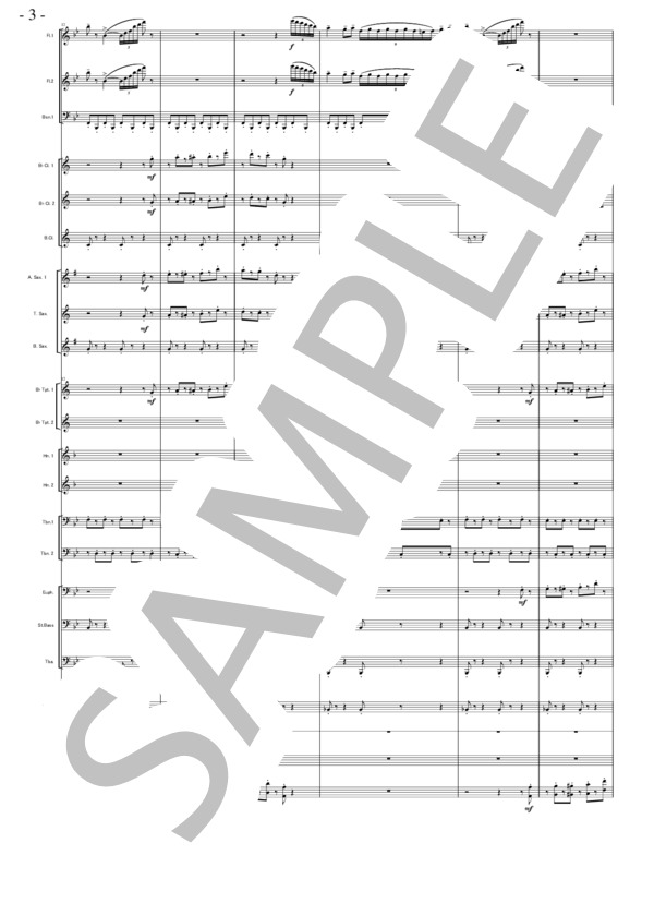 バレエ音楽「くるみ割り人形」より  中国の踊り（小編成） (ピョートル・イリイチ・チャイコフスキー) / 吹奏楽パート 初〜中級 - サンプル譜面 3/5