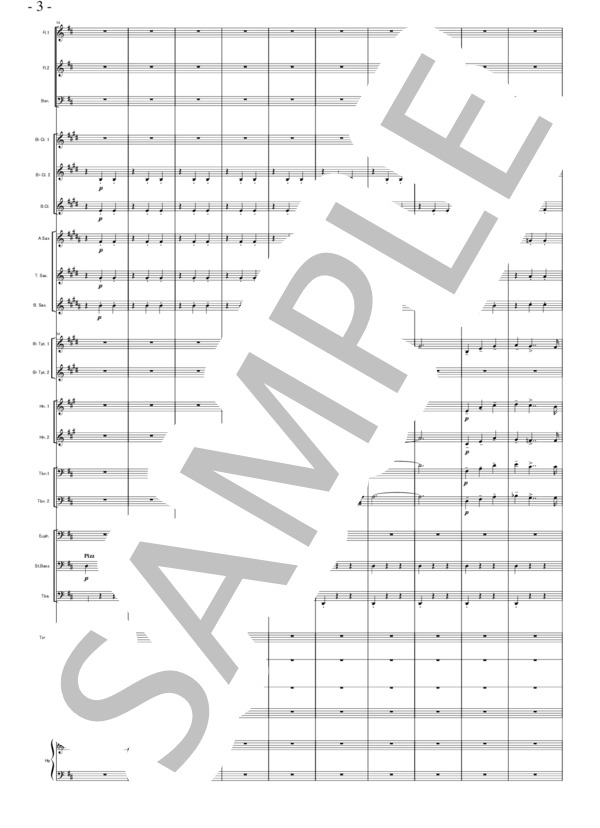 バレエ音楽「くるみ割り人形」より  花のワルツ（小編成） (ピョートル・イリイチ・チャイコフスキー) / 吹奏楽パート 初〜中級 - サンプル譜面 3/5