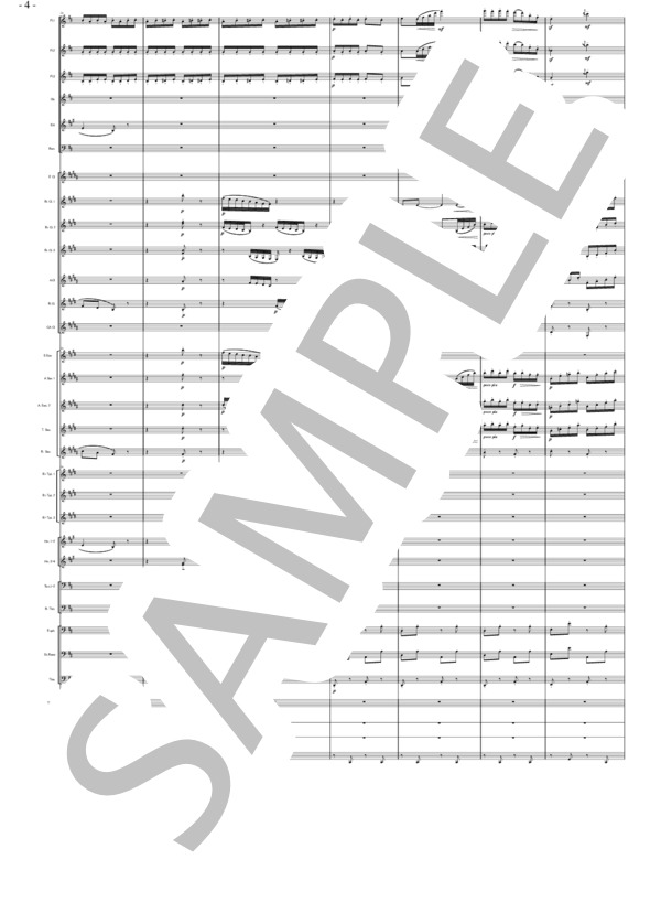 バレエ組曲「くるみ割り人形」より 葦笛の踊り（大編成） (ピョートル・イリイチ・チャイコフスキー) / 吹奏楽パート 初〜中級 - サンプル譜面 4/5