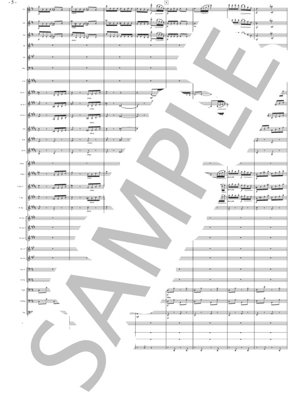 バレエ組曲「くるみ割り人形」より 葦笛の踊り（大編成） (ピョートル・イリイチ・チャイコフスキー) / 吹奏楽パート 初〜中級 - サンプル譜面 5/5