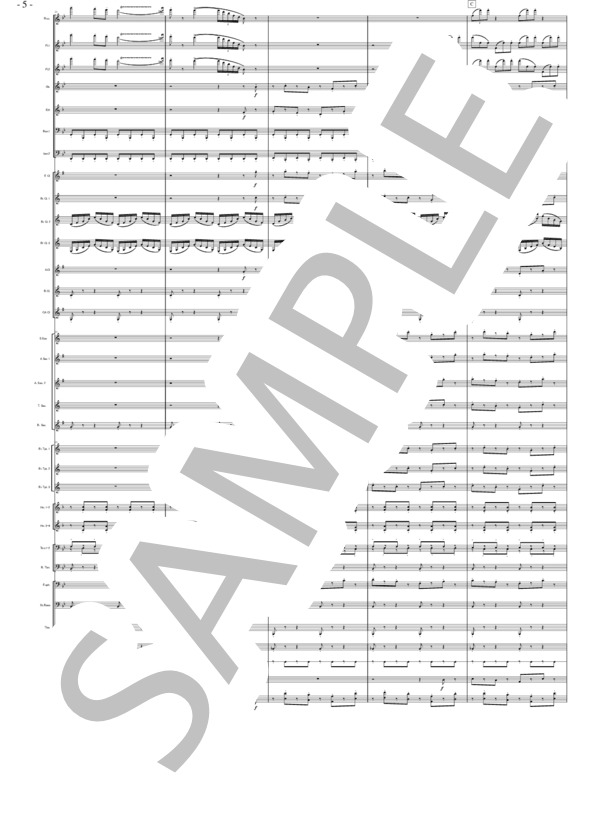 バレエ組曲「くるみ割り人形」より 中国の踊り（大編成） (ピョートル・イリイチ・チャイコフスキー) / 吹奏楽パート 初〜中級 - サンプル譜面 5/5