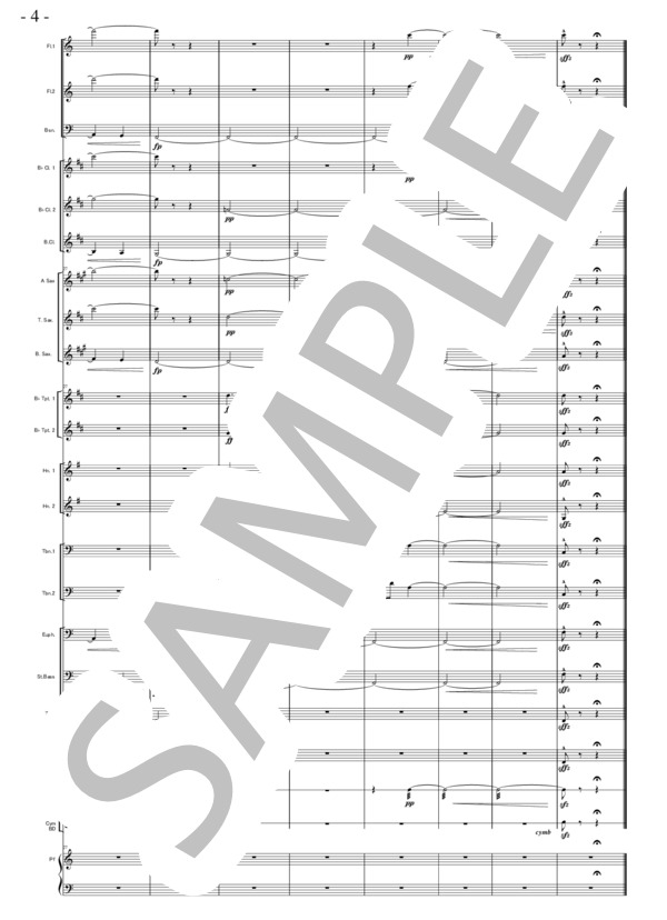 交響組曲「パリ」よりⅡ.郊外(J.イベール）カットあり 冒頭のみ (イベール・ジャック) / 吹奏楽パート 初〜中級 - サンプル譜面 4/5