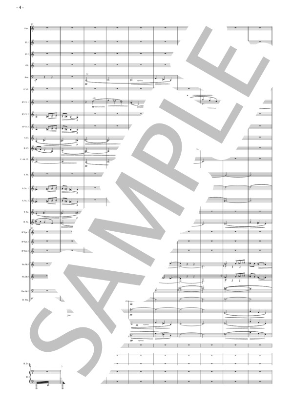 組曲「ハーリ・ヤーノシュ」より 前奏曲(Z.コダーイ）（吹奏楽編曲） (ゾルターン・コダーイ) / 吹奏楽パート その他 - サンプル譜面 4/5