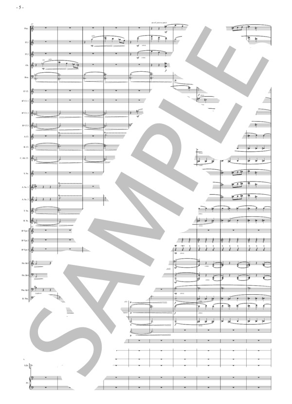 組曲「ハーリ・ヤーノシュ」より 前奏曲(Z.コダーイ）（吹奏楽編曲） (ゾルターン・コダーイ) / 吹奏楽パート その他 - サンプル譜面 5/5