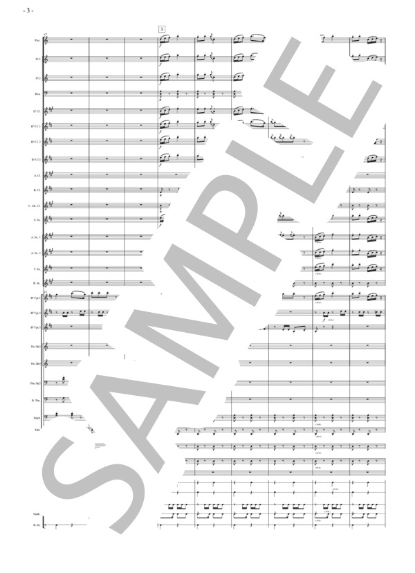 組曲「ハーリ・ヤーノシュ」より 戦争とナポレオンの敗北(Z.コダーイ）（吹奏楽編曲） (ゾルターン・コダーイ) / 吹奏楽パート その他 - サンプル譜面 3/5