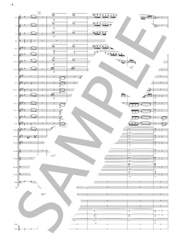 組曲「ハーリ・ヤーノシュ」より 戦争とナポレオンの敗北(Z.コダーイ）（吹奏楽編曲） (ゾルターン・コダーイ) / 吹奏楽パート その他 - サンプル譜面 4/5