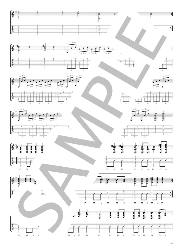 スパークル ギター弾き語り伴奏TAB譜 (RADWIMPS) / ギターソロ 中級 - サンプル譜面 4/5
