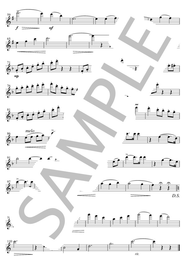 FT006 Je Te Veux / E.サティ(3Flutes or 2Flutes,Alto-Flute) (エリック・サティ) / アンサンブル木管 その他 - サンプル譜面 2/5