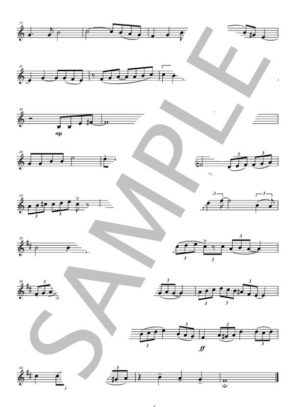 CQL003 見上げてごらん夜の星を / いずみたく（クラリネット四重奏） (坂本 九) / その他 - サンプル譜面 4/5