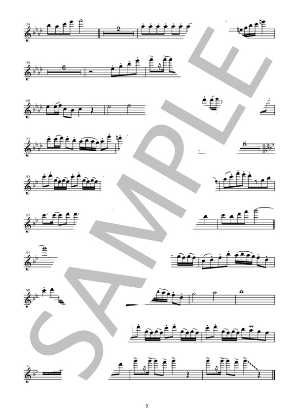 TFF01 千本桜 / 黒うさP：フルート9重奏(piccolo,8flutes) / その他 - サンプル譜面 2/5