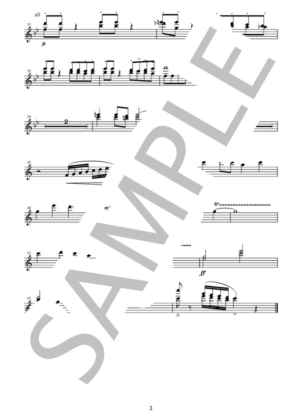 TFF02 春の訪れ / 日本の春メドレー：フルート9重奏(piccolo,8flutes) (草川 信) / その他 - サンプル譜面 3/5