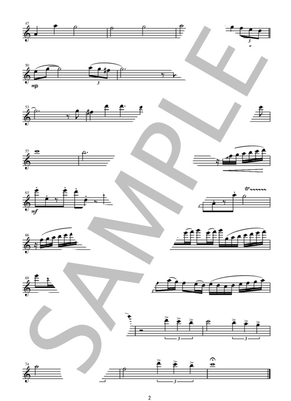 TFF04 翼をください / 村井邦彦：フルート9重奏(piccolo,8flutes) (村井 邦彦) / その他 - サンプル譜面 2/5