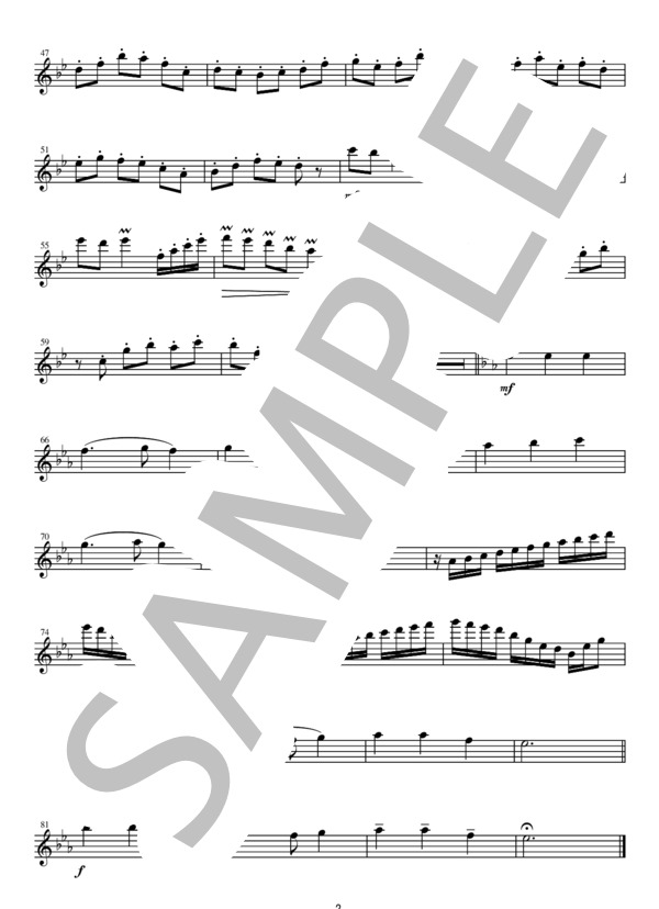 HF002 ふるさと / 岡野貞一：ハープとフルート(Harp,Flute) (岡野 貞一) / その他 - サンプル譜面 2/5