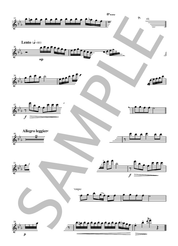 HF005 待ちぼうけ / 山田耕筰：ハープとフルート(Harp,Flute) (山田 耕筰) / その他 - サンプル譜面 2/5