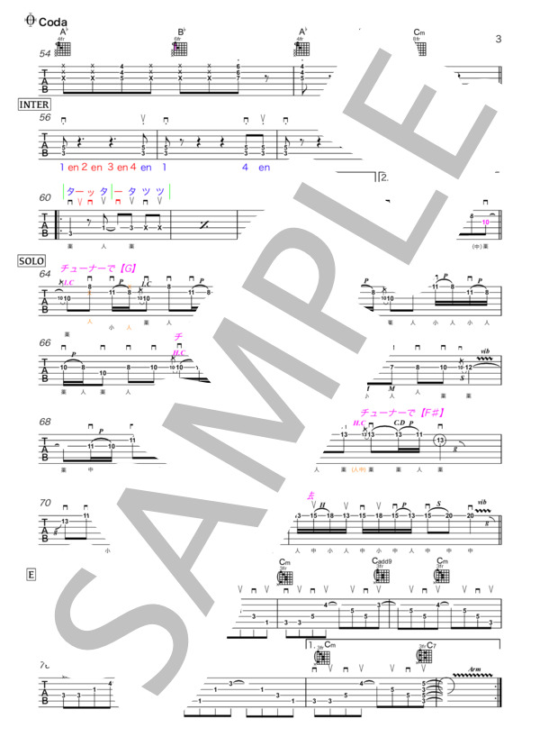 楽譜 おそ松さん第１期 オープニング曲 ａ応ｐ はなまるぴっぴはよいこだけ ギター Tab譜 リズム スコア 楽譜 A応p エレキギター その他 Piascore 楽譜ストア
