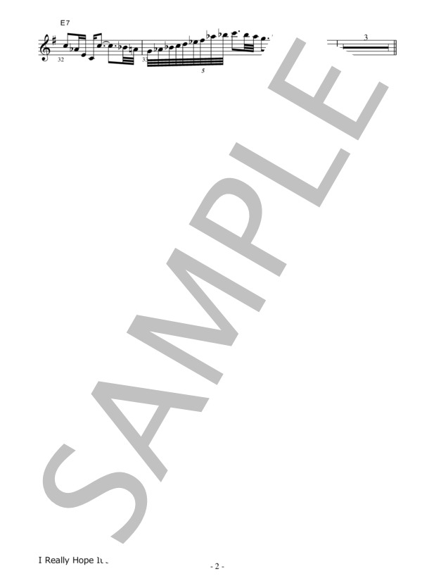 テナーサックスソロ● マイケルブレッカー I Really Hope It's You (FRANKS MICHAEL) / 上級 - サンプル譜面 4/4