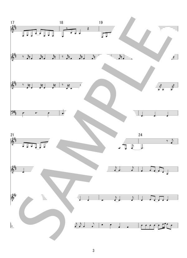 波乗りジョニー (桑田 佳祐) / アカペラ 初級 - サンプル譜面 3/5