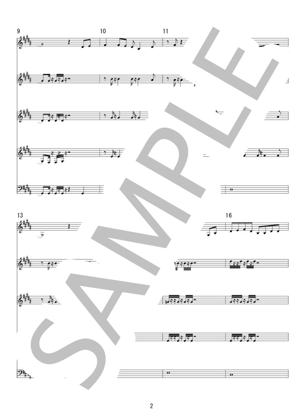 LA・LA・LA LOVE SONG (久保田 利伸) / アカペラ 初級 - サンプル譜面 2/5