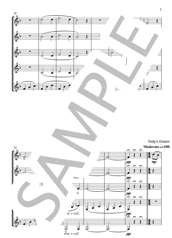 クラリネット五重奏「人形の夢と目覚め」 / その他 - サンプル譜面 3/5