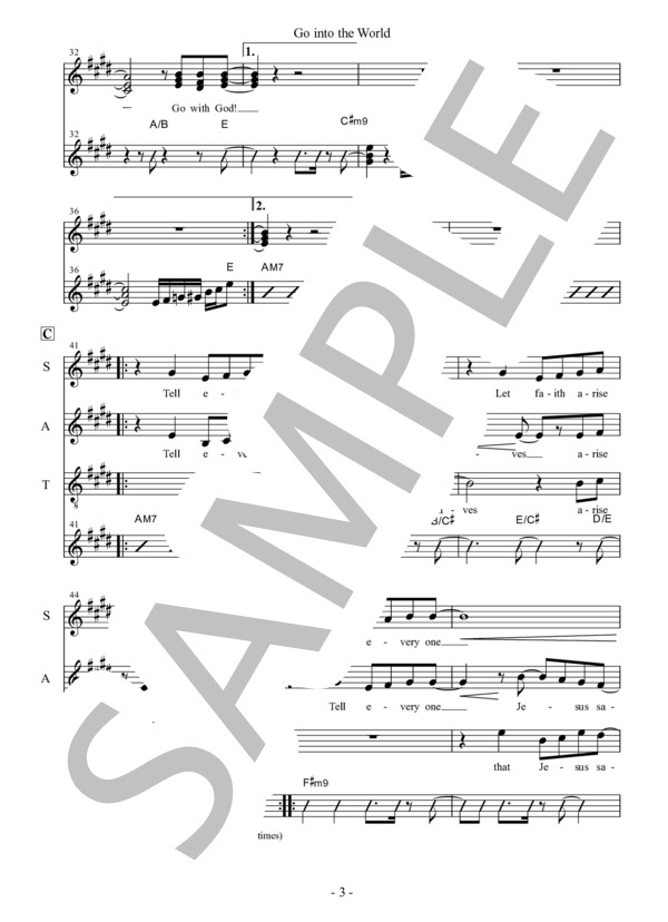 Go into the World 楽譜 (LOVEHIM) / 合唱 その他 - サンプル譜面 3/5