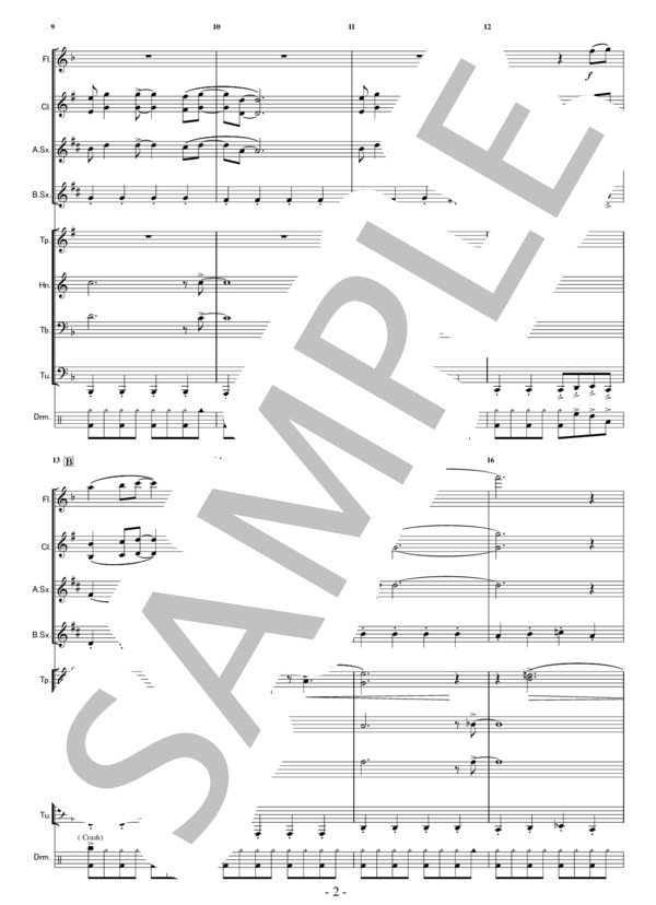 楽譜】銀河鉄道999 小編成吹奏楽 / タケカワ ユキヒデ (吹奏楽パート