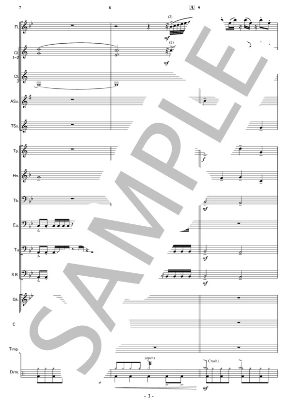 炎と森のカーニバル（小編成吹奏楽)SEKAI NO OWARI / 吹奏楽パート その他 - サンプル譜面 4/5