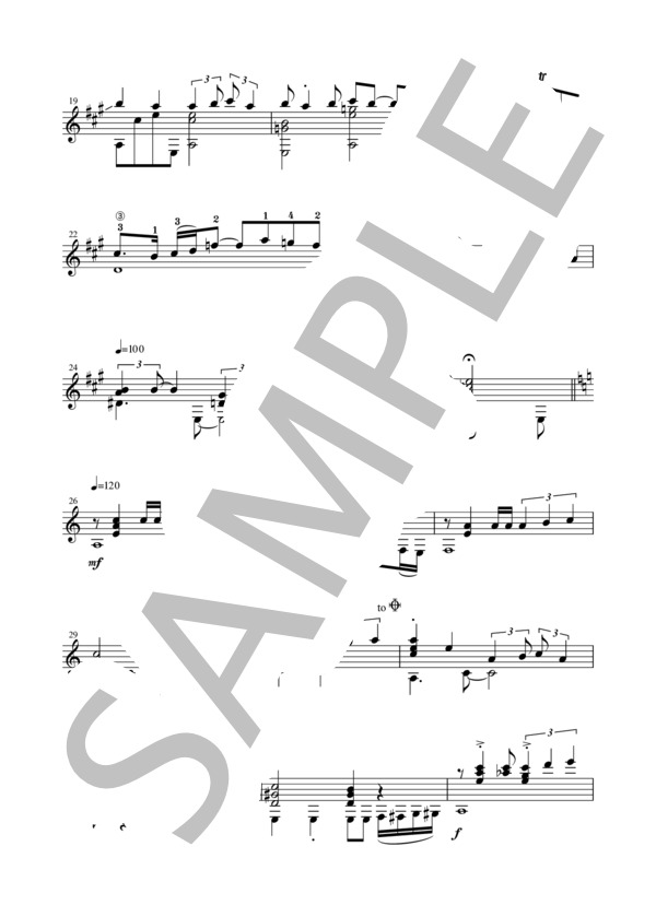 「首の差で POR UNA CABEZA」（タンゴ）ソロギター譜（運指付き TABなし） (カルロス・ガルデル) / ギターソロ 中〜上級 - サンプル譜面 2/4