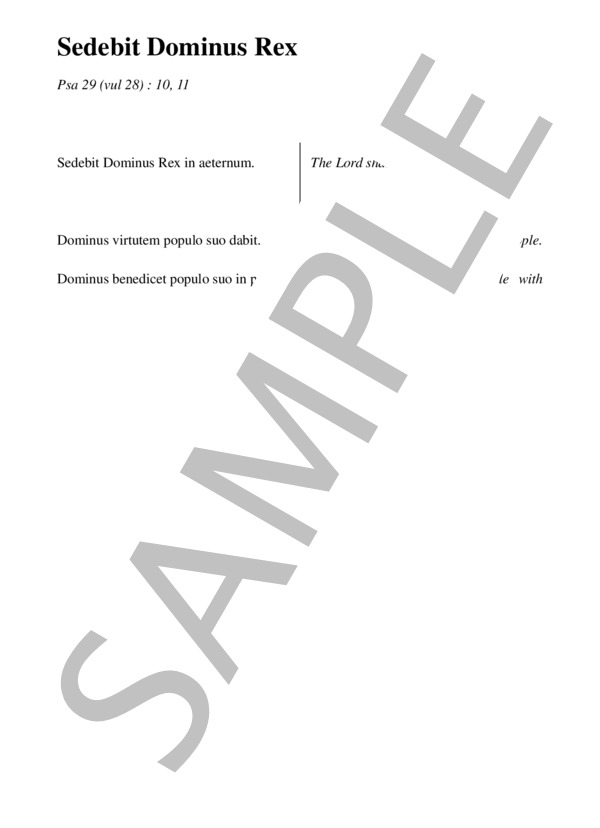 Sedebit Dominus Rex(混声四部合唱＋練習用鍵盤譜） / アカペラ 初〜中級 - サンプル譜面 4/4