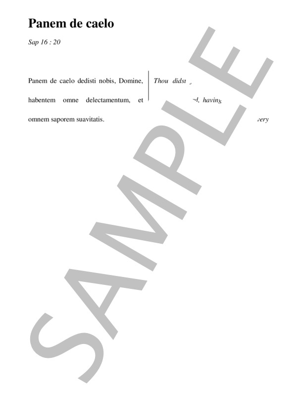 Panem de caelo(混声四部合唱＋練習用鍵盤譜） / アカペラ 初〜中級 - サンプル譜面 4/4