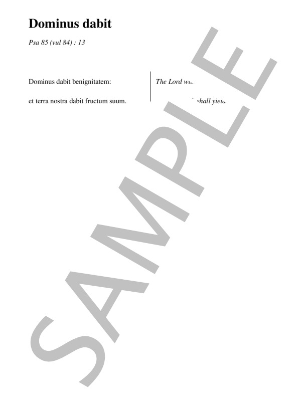 Dominus dabit(混声四部合唱＋練習用鍵盤譜） / アカペラ 初〜中級 - サンプル譜面 4/4