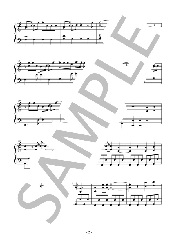 【かんたんピアノ】流星 TVアニメ「ソードアート・オンライン・オルタナティブ・ガンゲイル・オンライン」オープニングテーマ (津波 幸平) / ピアノソロ 初〜中級 - サンプル譜面 2/4