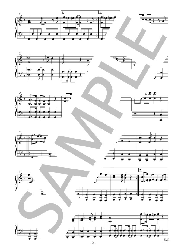 【かんたんピアノ】GOLD EVOLUTION TVアニメ「Free!-Dive to the Future-」エンディングテーマ (STYLE FIVE) / ピアノソロ 初〜中級 - サンプル譜面 2/3