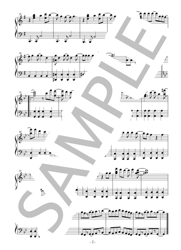 【かんたんピアノ】SCARLET MASTER TVアニメ「閃乱カグラ SHINOVI MASTER -東京妖魔篇-」オープニングテーマ (佐咲 紗花) / ピアノソロ 初〜中級 - サンプル譜面 4/5